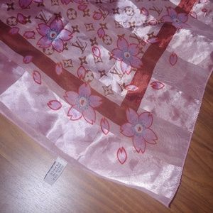 LV scarf Pink